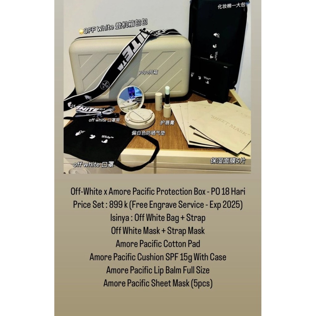 NEW SERIES PO OFF-WHITE X AMORE PACIFIC PROTECTION BOX QUALITY ORIGINAL