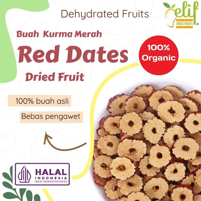 

Organic Dried Red Date Jujube Slice / Buah Kurma Merah Iris Kering