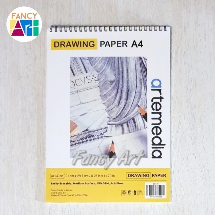 

Hadir Artemedia Drawing Paper Sketch Book A4 Wirebound 150Gsm Kertas Gambar Hemat