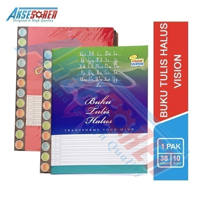 

Murah Buku Tulis Halus Vision 38 Lembar 1 Pak / Latin Tegak Lurus Bersambung Sale!!!
