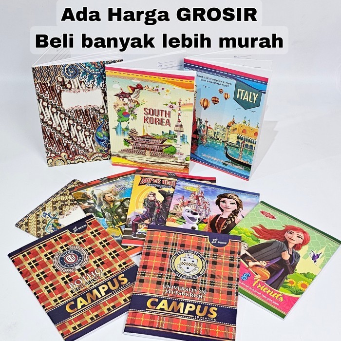 

Mudah Gg Buku Tulis X-Book Kwarto 58 Lembar (10Bk) / Buku Catatan / Buku Murah