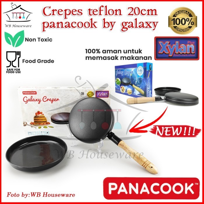 cetakan kue dadar, lumpia, crepes pan teflon 20cm GALAXY