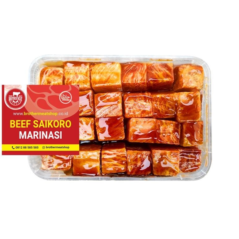 

Beef Saikoro Marinasi 500gr, Saikoro Meltique dengan Saus Marinasi Halal