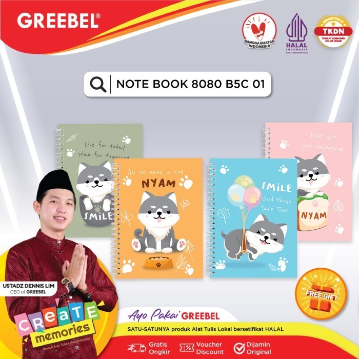 

Berkualitas Greebel Ringbook 8080 B5C 01 /Agenda /Planner /Buku Catatan 80 Halaman Berkualitas