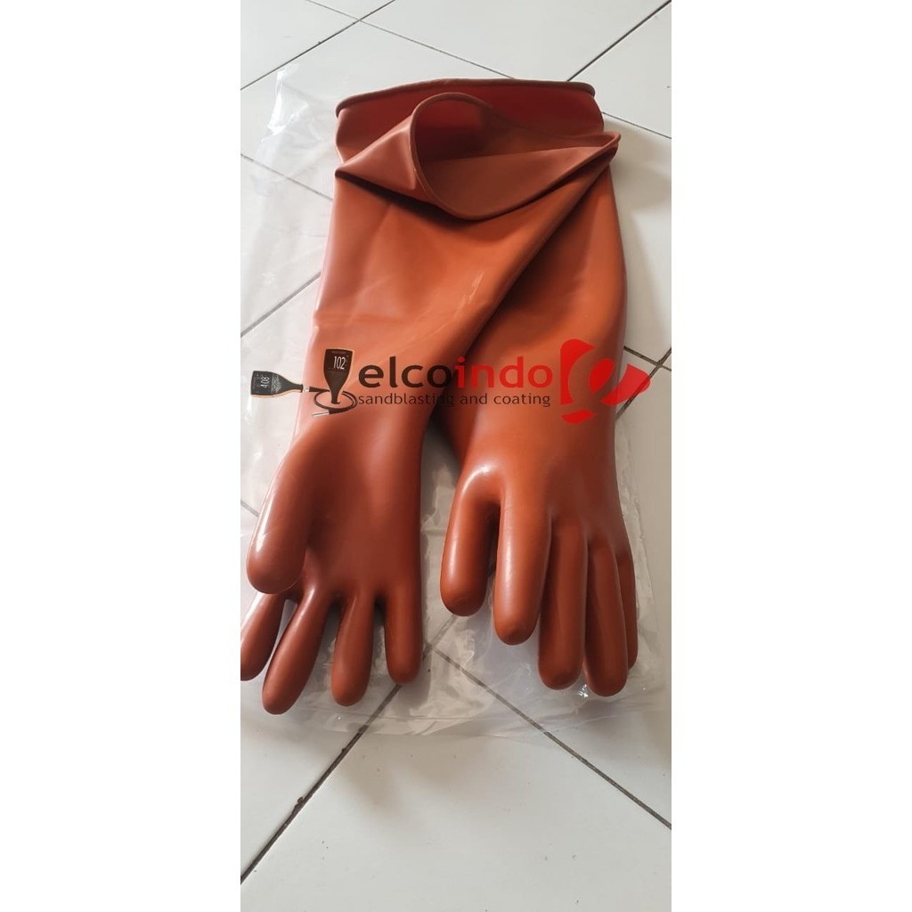 Sarung Tangan Sandblasting Rubber Hand Gloves Blasting Cabinet Kompac