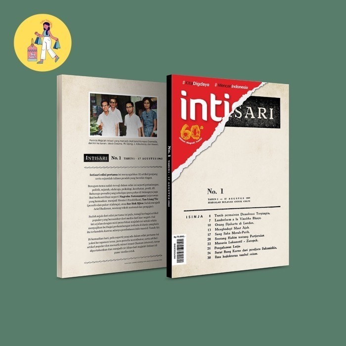 

PO Majalah Intisari Edisi Perdana tahun 1963 LIMITED EDITION ORIGINAL