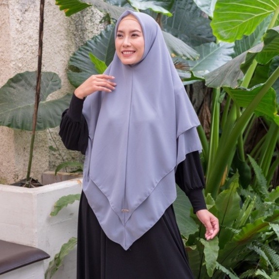 Promo Mega Sale 2.2 // Elhasna Hijab Indonesia Hijab Instan Khimar ( KHUMAIRA NON PAD ) Dua Layer