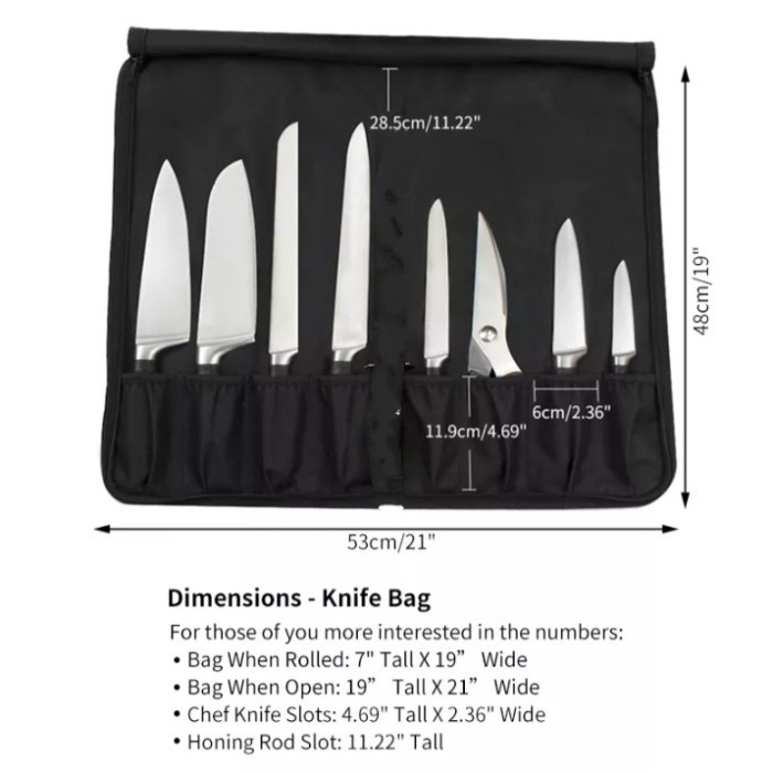 Pisau Set/Tas Tempat Pisau Dapur/Tas Pisau Chef Dapur Model Slempang