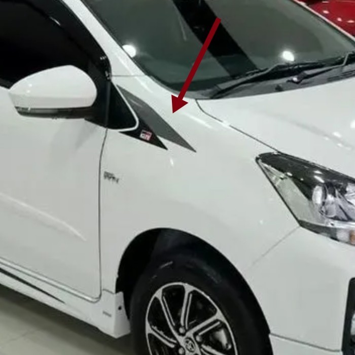 STIKER BODY DEPAN TOYOTA AGYA GR SPORT ORIGINAL