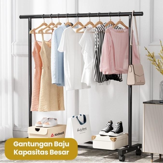 Greenland Rak Besi Gantungan Stand Hanger Gawang Rak Gantungan Baju Saginayuyu