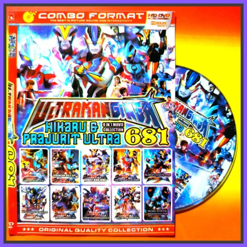 Kaset Film Kartun Anak Koleksi Ultraman Ginga Vol. 681 Terlaris Bahasa Indonesia 8in1