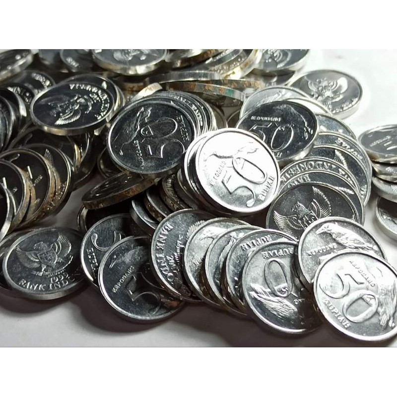 Uang Koin Kuno 50 Rupiah Kepodang GRESS