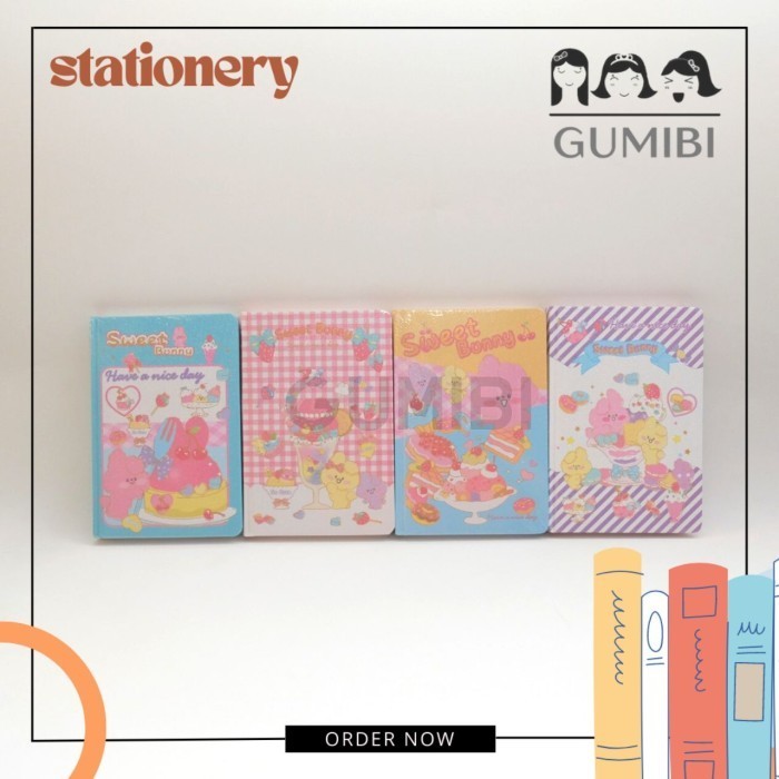 

Wow Buku Diary Sweet Bunny Diarybook Hard Cover A5 Bergambar Lucu Diskon