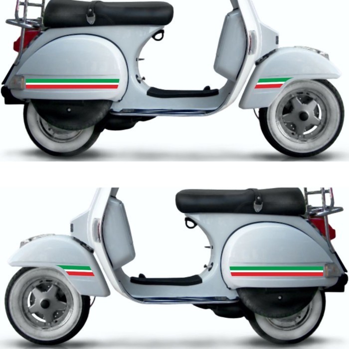 Sticker Aksesoris Motor Stripe Vespa PX Model Italy