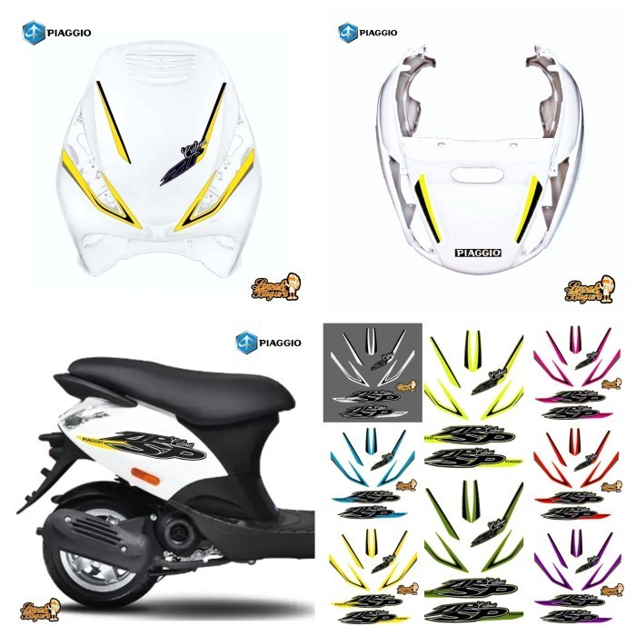 STRIPING DECAL BODY MOTOR PIAGGIO ZIP 100CC AKSESORIS CUSTOM VARIASI