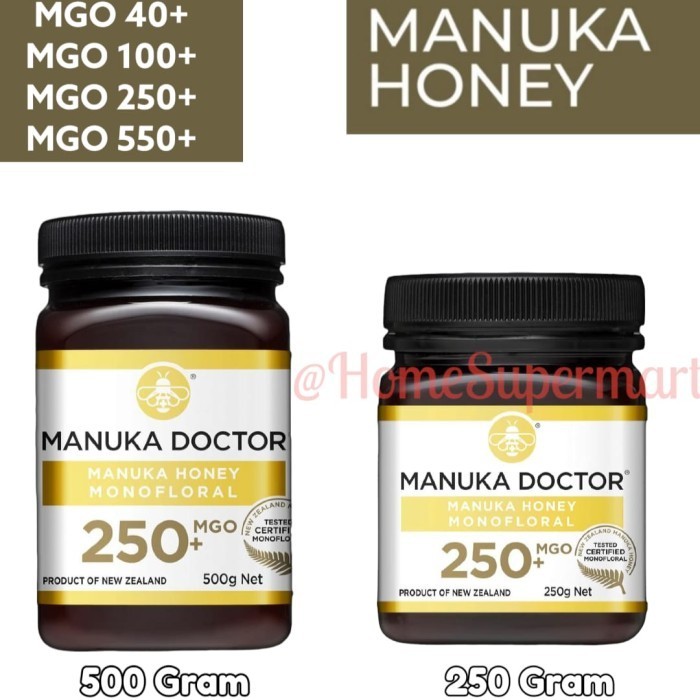 

Madu Manuka Doctor Honey MGO 40+ 100+ 250+ 550+ 850+ 250GR 500GR READY