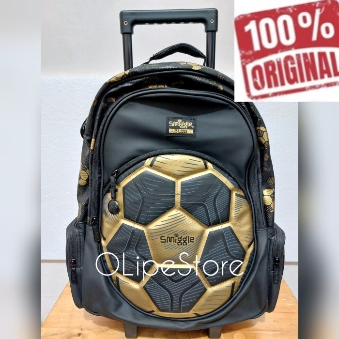 Baru SMIGGLE - Score Trolley Backpack Tas Troli Gold Ball Bola Smiggle
