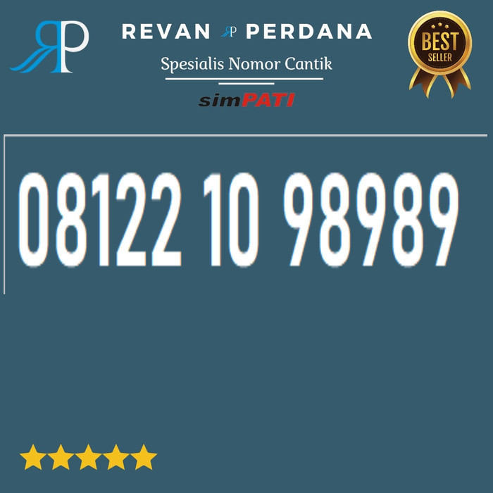 Kartu Perdana Nomor Cantik Simpati Telkomsel 4G 5G 08122 10 98989 R024