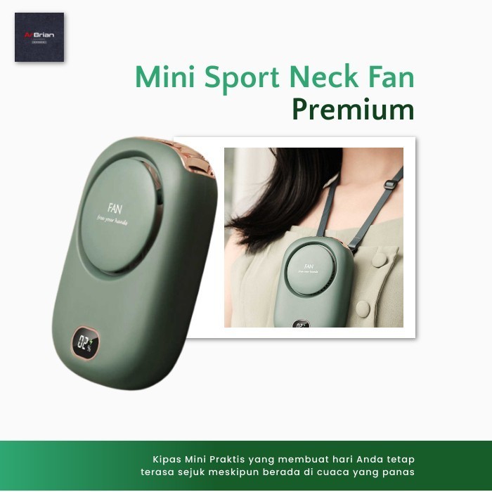 Kipas Angin Model Kalung Leher Portable Premium Mini Sport Neck Fan