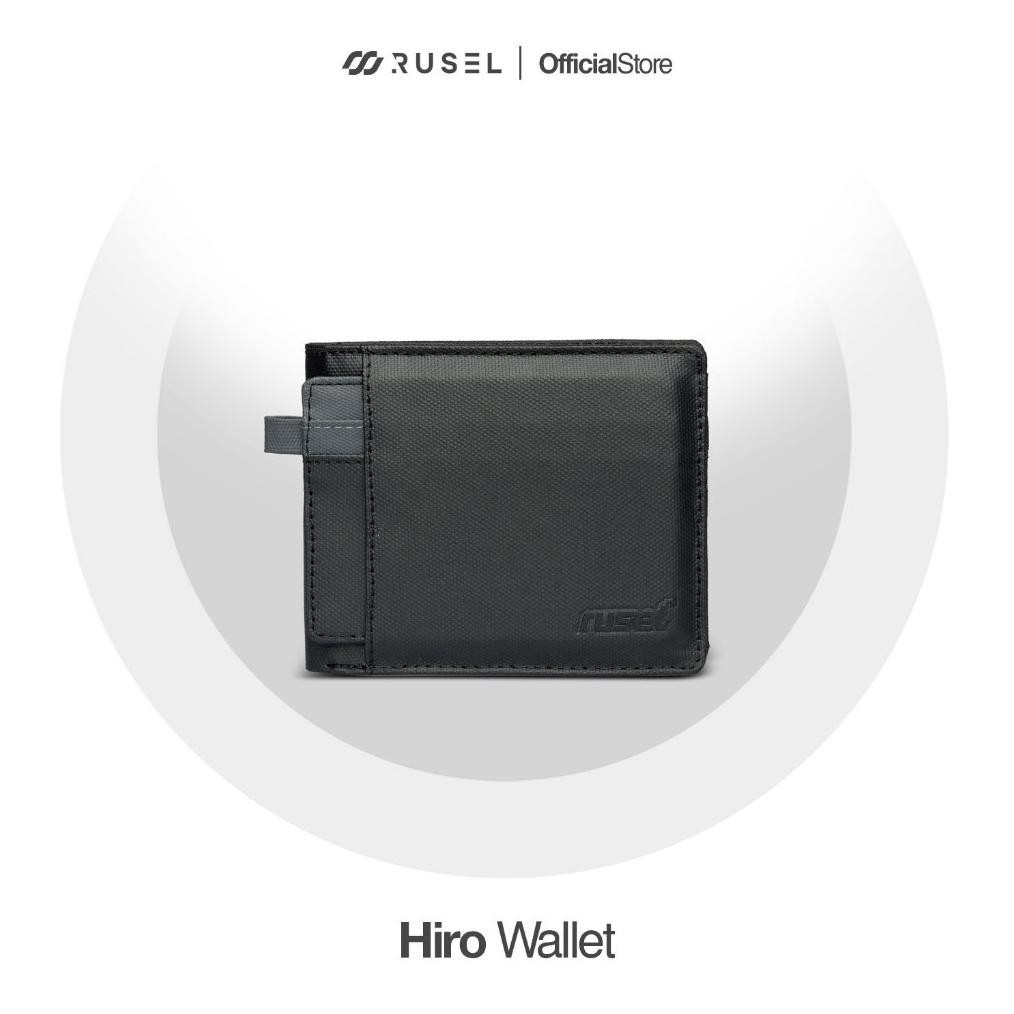 RUSEL CO - Wallet Hiro Dompet Lipat Pria Kanvas Premium Free Cardholder