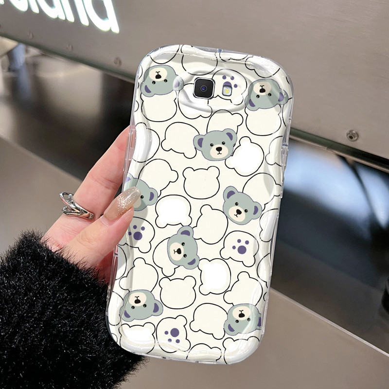 Casing Hp Samsung J7 Prime J7 Prime 2 J2 Prime Case sarung HP lembut pola beruang kecil lucu Kesing 