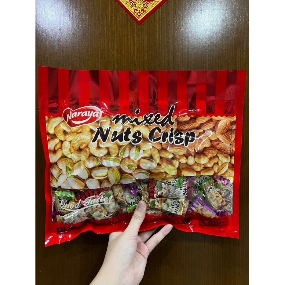 

Naraya Mixed Nuts Crisp Permen Kacang Enting-Enting 400Gr