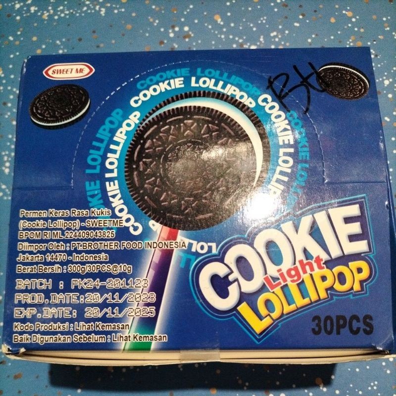 

permen lolipop oreo nyala
