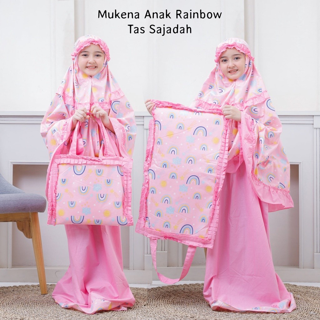 Mukenah Anak Perempuan Terbaru 2024 Umur 4 6 8 9 10 Th Mukena Anak 7 Tahun Crinkle Bahan Rayon Muken