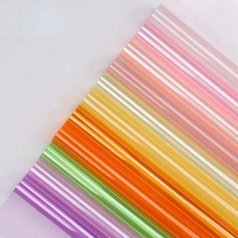 

Hot - Color OPP Transparent - Kertas Bunga Wrapping Paper (PACK ; 60x60 cm) - 032 LAVENDER ~
