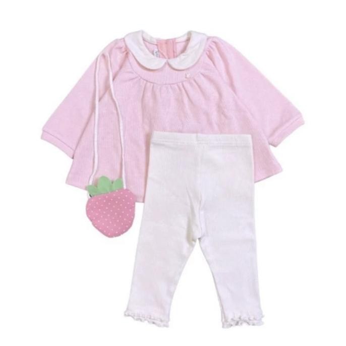 Best Sales Baju Setelan Agabang Strawberry Pink Longsleeve Anak Perempuan Terbaik