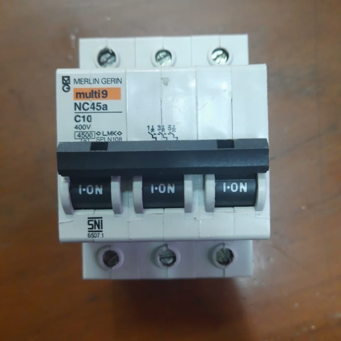 MCB Merlin Gerin MC45A 3 Phase 10A