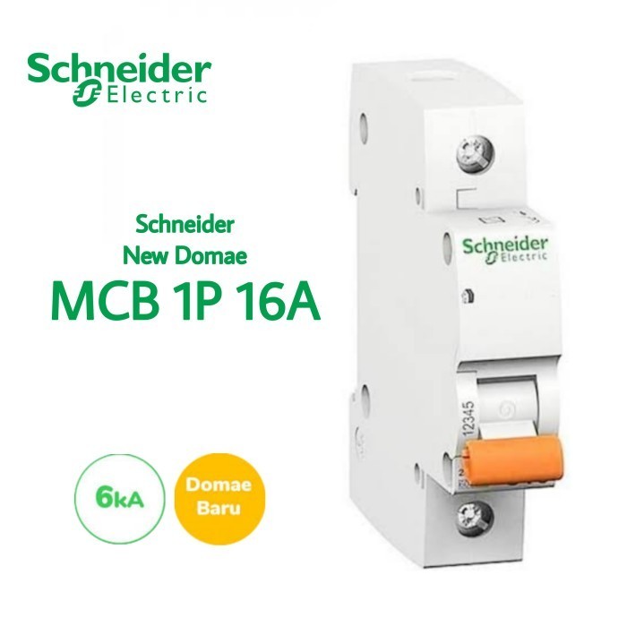 Schneider MCB 16A Ampere New Domae 1P 6kA