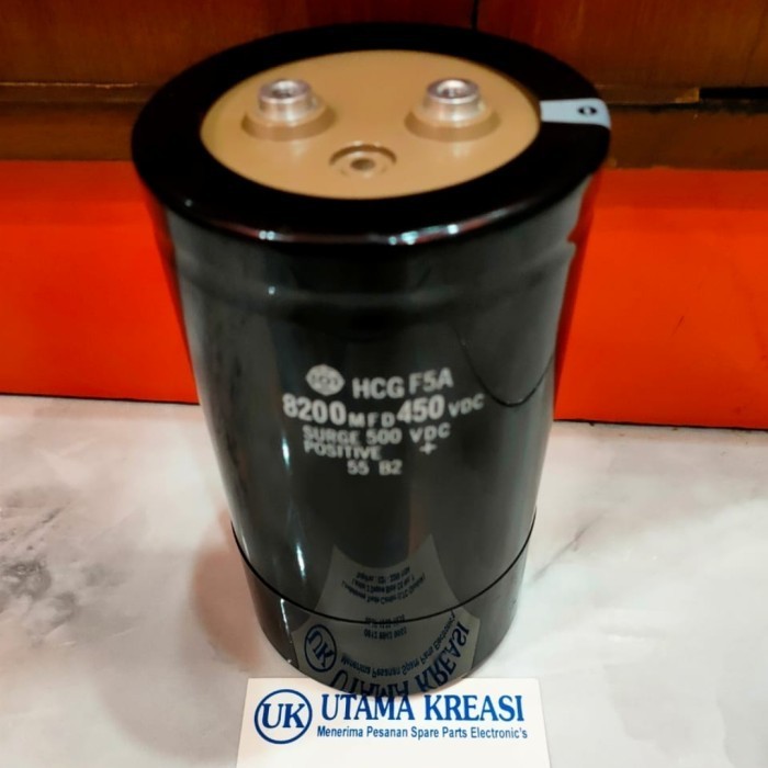 Terlaris Elco Capasitor Capacitor Kapasitor Hcg F5A 8200Uf 400V Dc Promo Terbaru