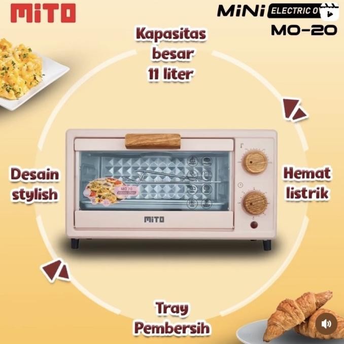 Produk Unggulan] MITO Oven Listrik Mini MITO MO 20 Kapasitas 11 Liter