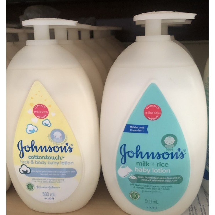 Johnson Baby Lotion 500Ml Lk + Rice Cotton Touch 500 Ml