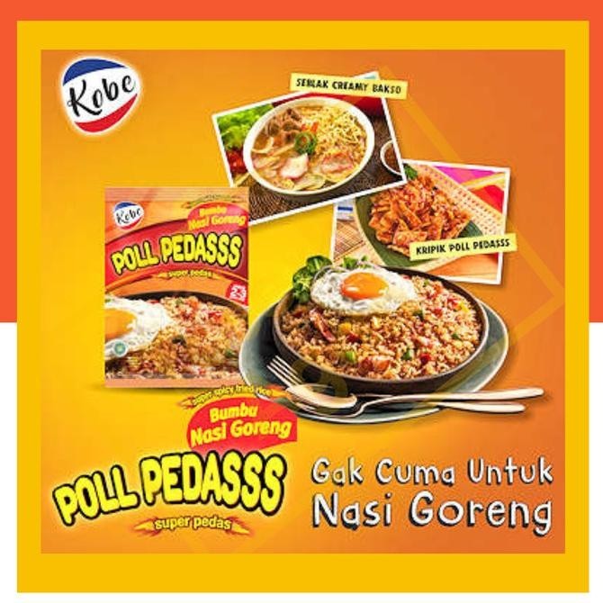 

=+=+=+] Kobe Bumbu Nasi Goreng Pedas Poll polll 20 gr Pedasss