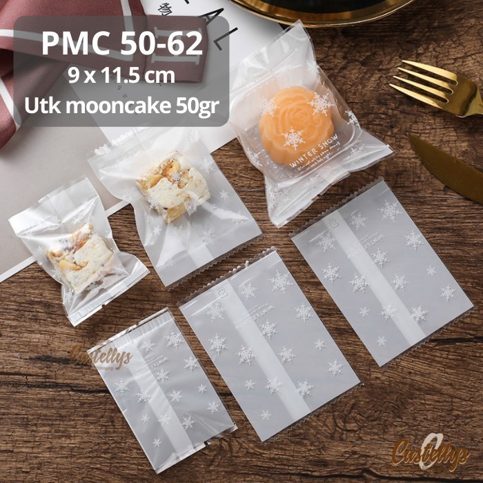 

+++++] Plastik Mooncake 50gr PMC 50-62 Kue Pia Nastar Cookies Snowflake Salju
