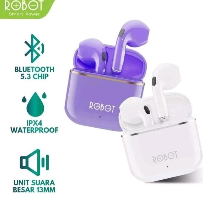 Robot Tws Wireless Earphone Airbuds T50S Original Murah Berkualitas