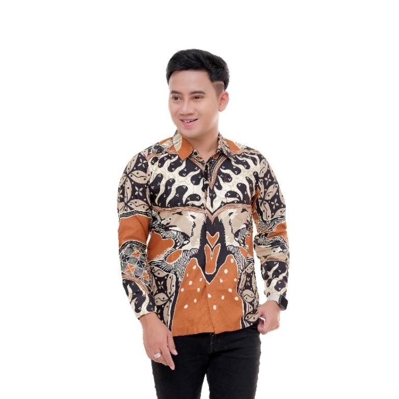 BTK KEMEJA BATIK PRIA LENGAN PANJANG  AZRIEL BATIK PEKALONGAN TERLARIS