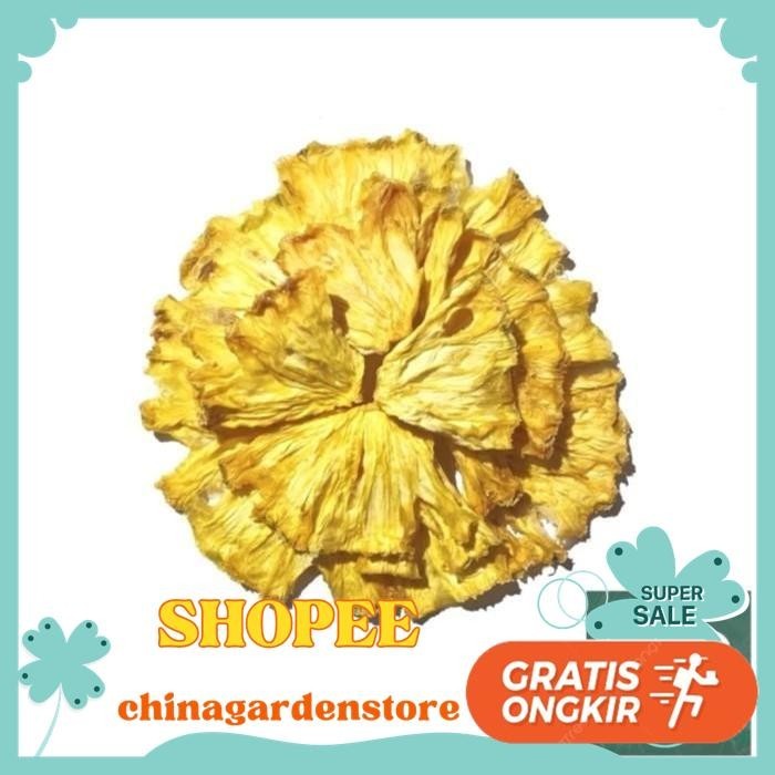 

BUAH NANAS KERING / DEHYDRATED PINEAPPLE DRIED FRUIT 60 GRAM GRATIS ONGKIR