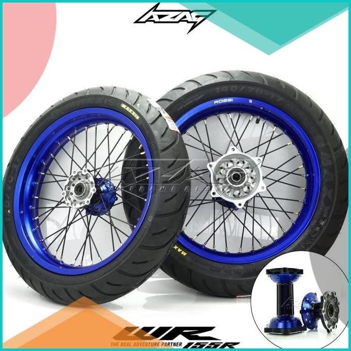 ban set ring 17 motor yamaha wr 155 maxxis v-rossi wilwood supermoto 1