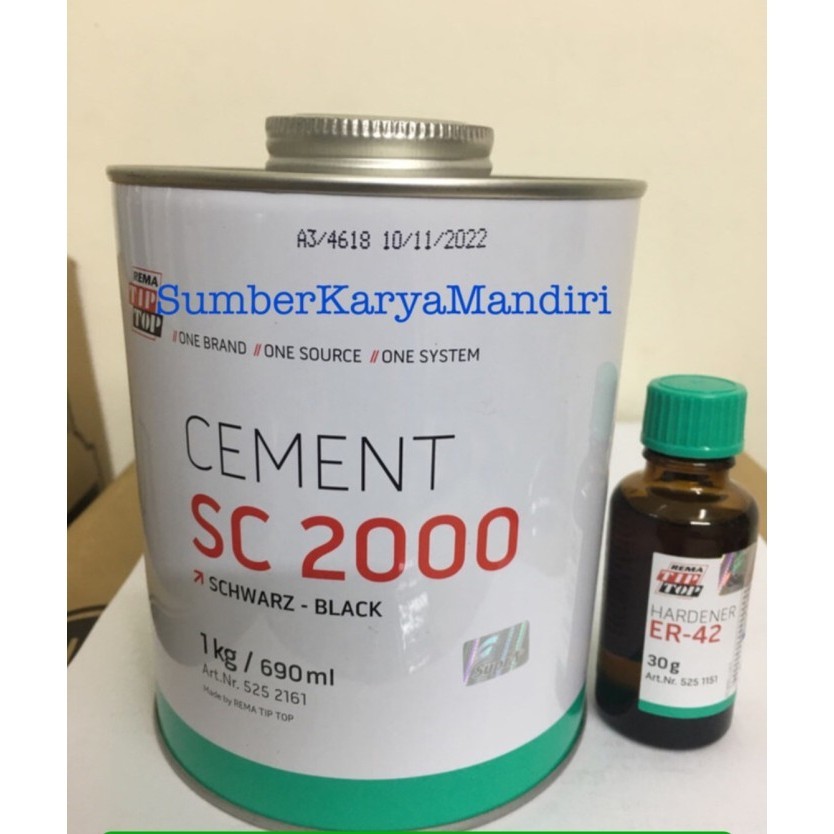 Lem Karet Tip Top Sc-2000 (Resin 1Kg) + (Hardener 30Gr) Diskon