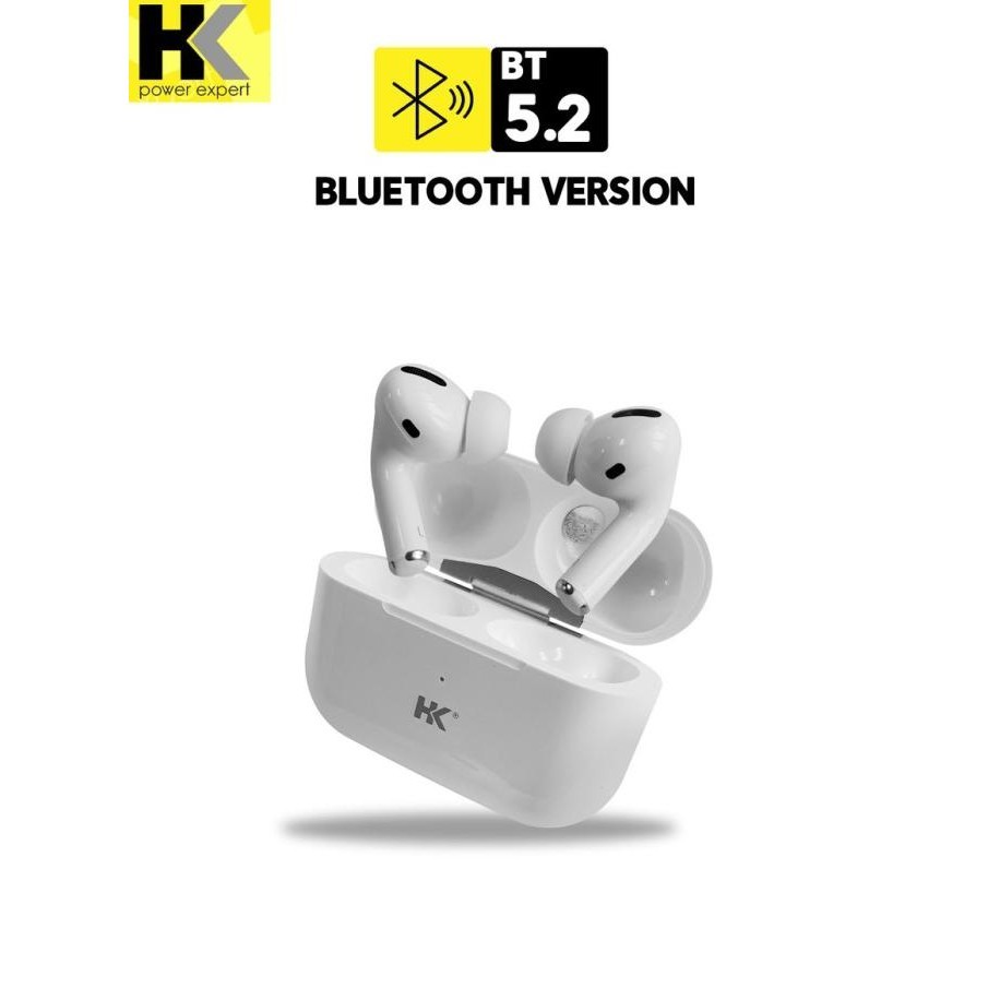 Original Hk Pods Pro Tws Earphone Bluetooth 5.2 Extrabass Free Silikon Murah Berkualitas