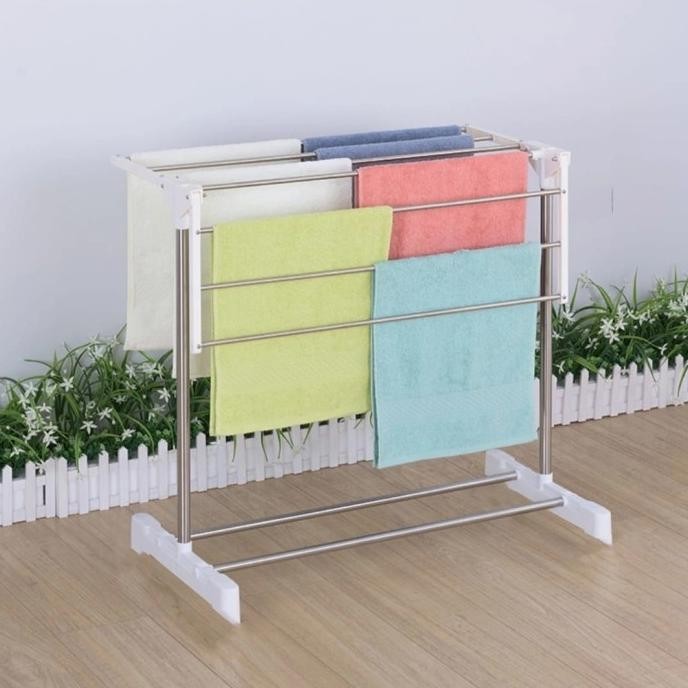 Jemuran Handuk Minimalis Tiang Besi Jemuran Serbaguna