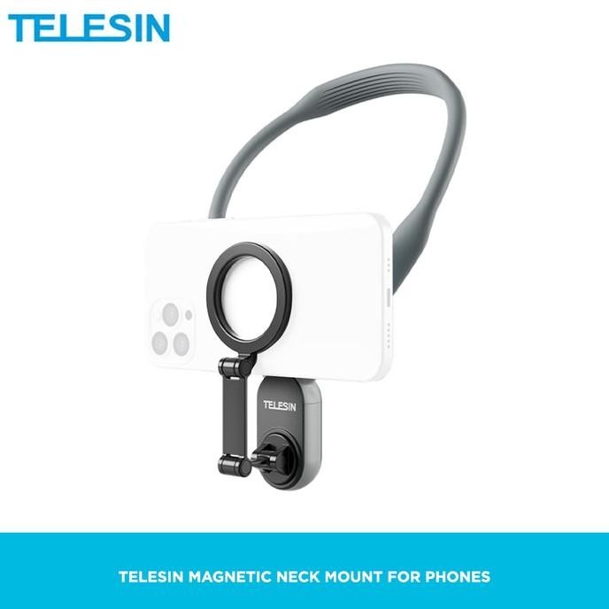 Telesin Hanging Magnetic Neck Holder Smartphone Mount Bracket - Grey