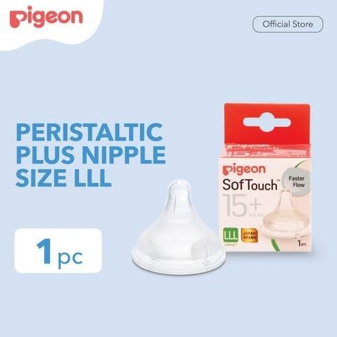 Pigeon Nipple Peristaltic Plus Wide Neck Size Lll Isi 1 / Dot Bayi