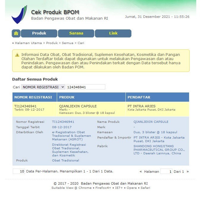 Qianliexin Capsule - Tonik Herbal Kesehatan Prostat-2