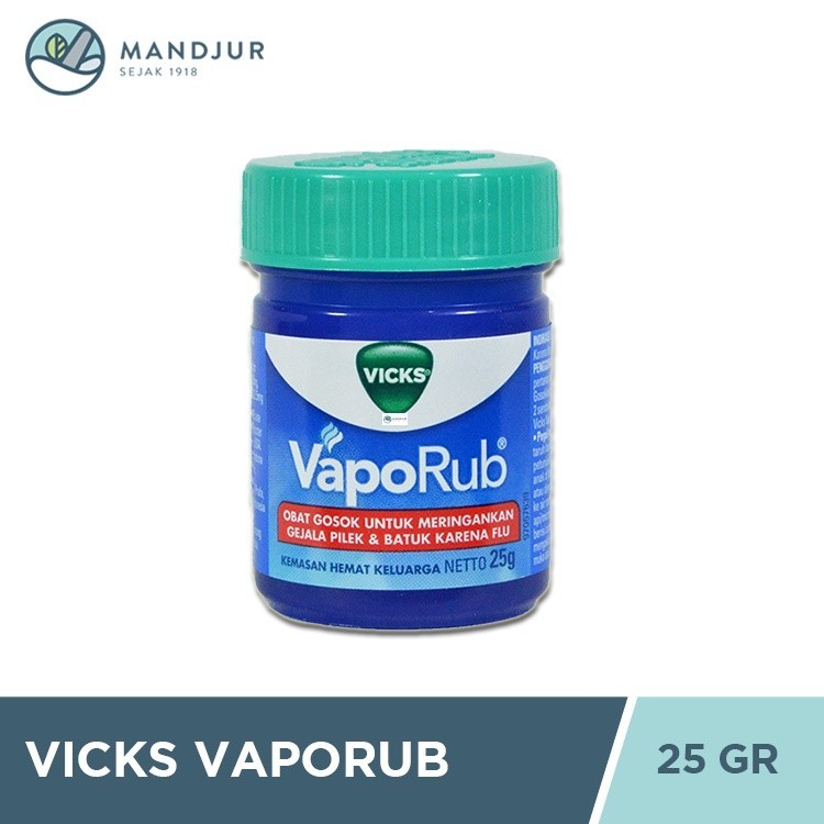 Vicks VapoRub 25 gr - Obat Oles Pereda Batuk dan Pilek