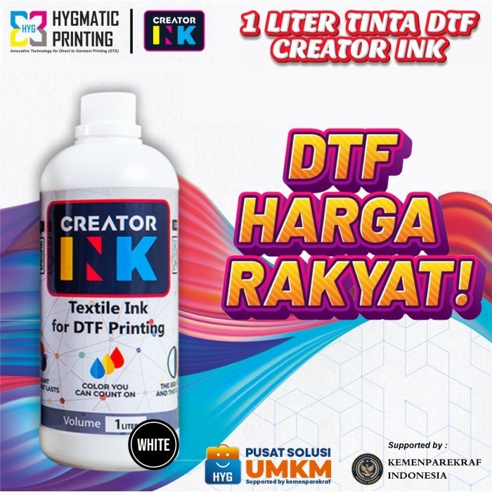 

Ready Tinta DTF Tinta DST Sablon Digital - CREATOR INK - 1 Liter