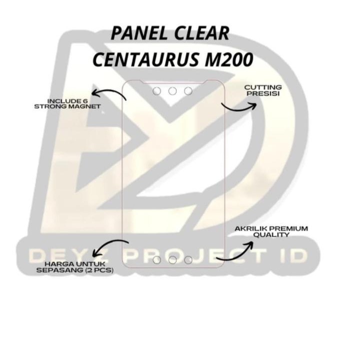 Panel Akrilik M200 Transparan Backdoor M200